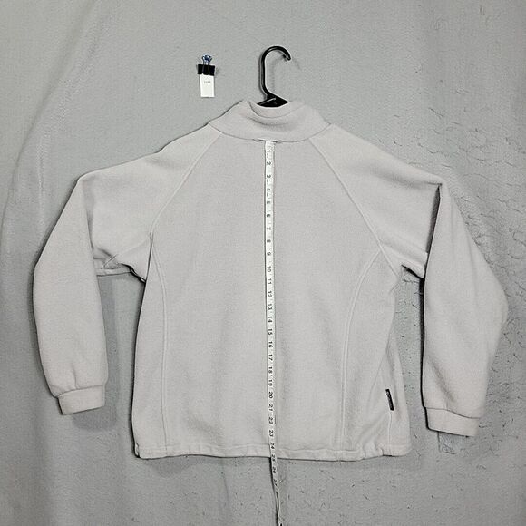 Columbia Jacket Women’s Large Gray Full Zip Fleece Zip Pockets Ladies - Picture 8 of 11